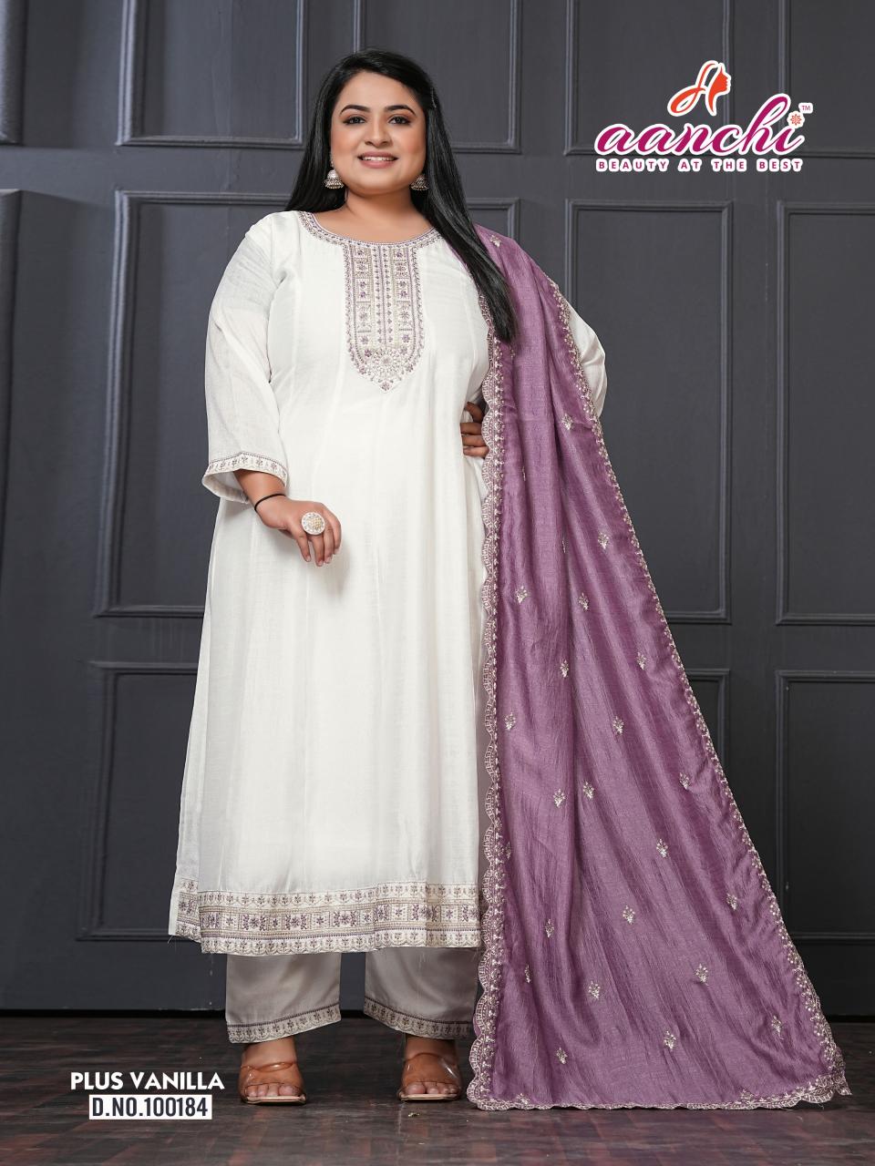 Aanchi Plus Vanilla catalog indian kurtis online sale plus size