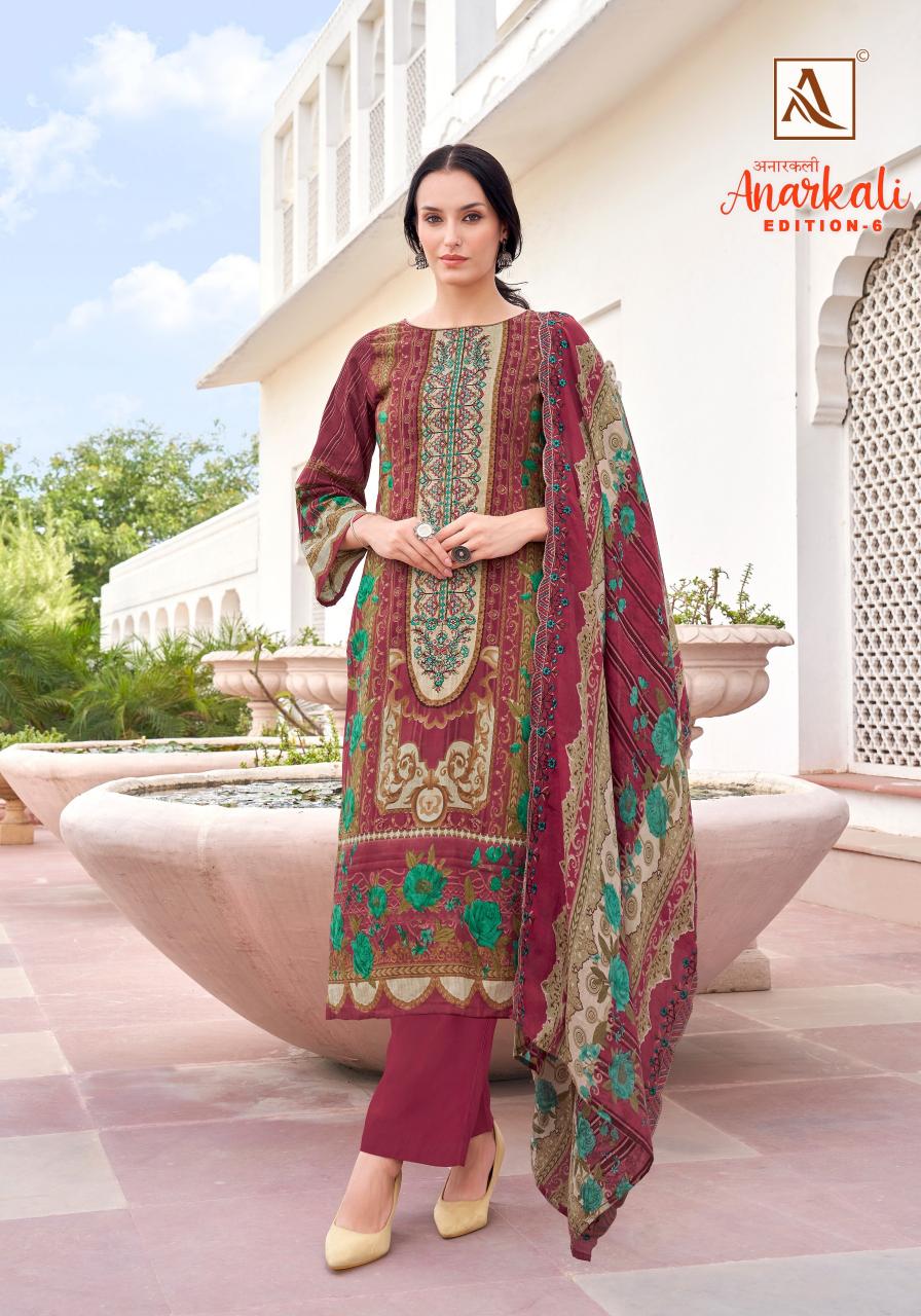 Alok Anarkali Vol 6 catalog wholesale ladies dress material suppliers in surat