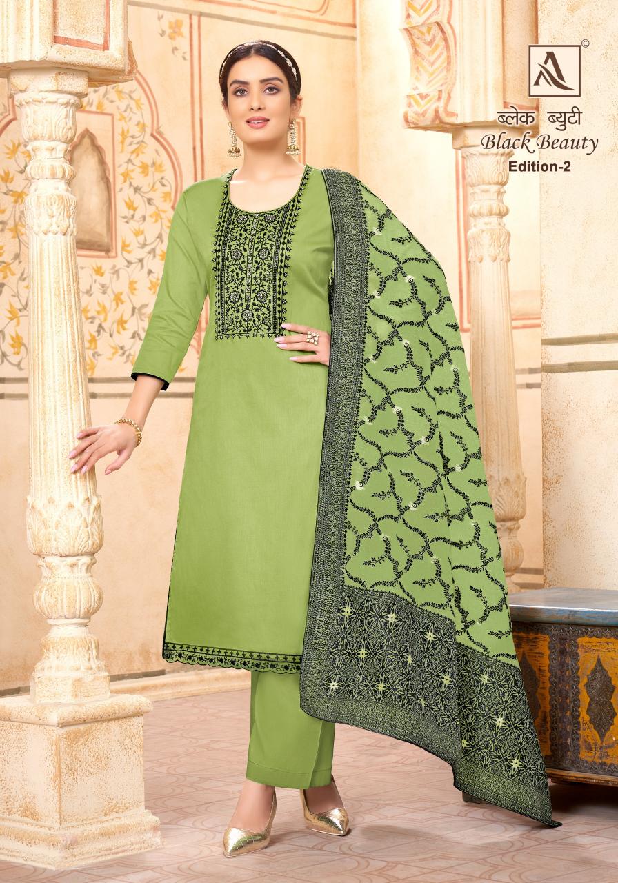 Alok Black Beauty Catalog buy dress materials wholesale online