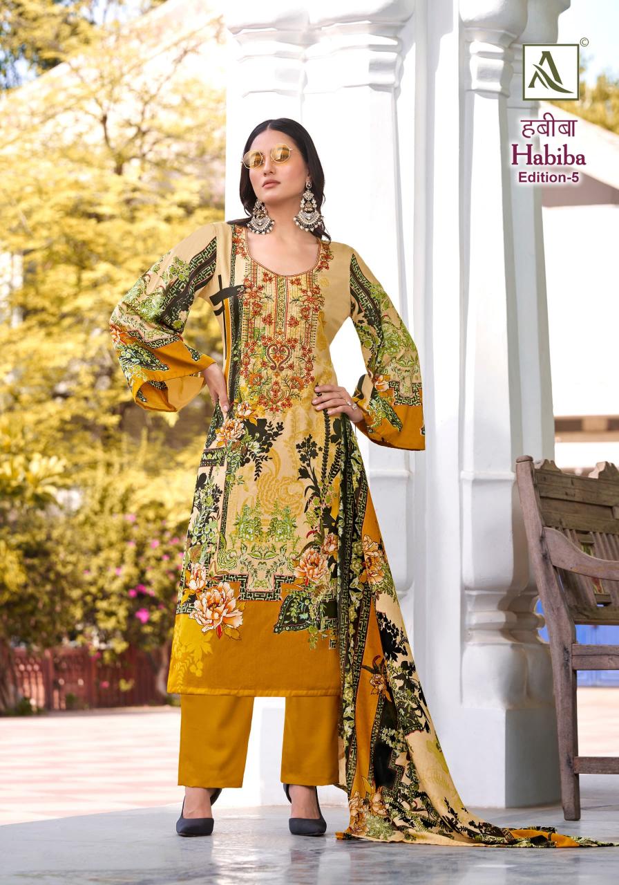Alok Habiba Edition 5 catalog wholesale dress material description