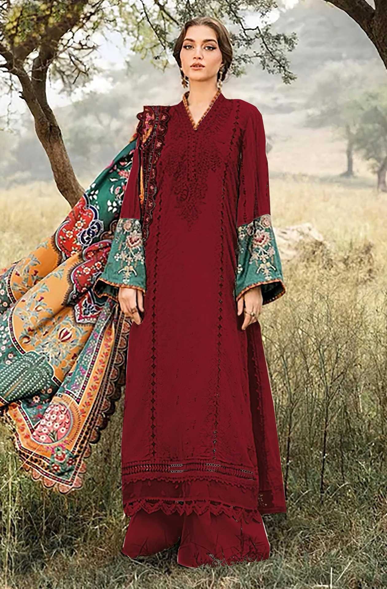 Alzohaib Az 1261 AB catalog Cotton Duppatta pakistani suit collection 2025