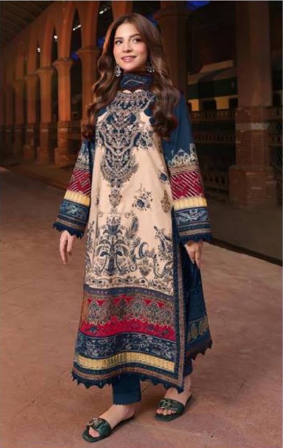 Alzohaib Az 1287 A To C catalog Cotton Dupatta pakistani suits wholesale in bangalore