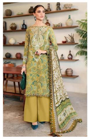 Alzohaib Az Anaya catalog Chiffon Dupatta pakistani style sharara suit designer catalogues wholesale