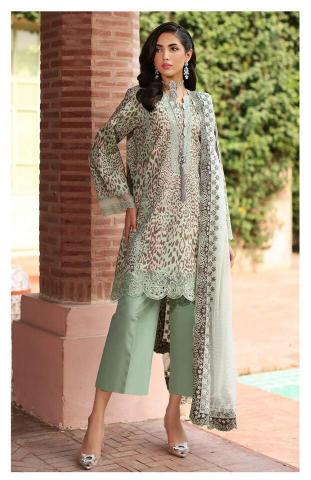 Alzohaib Parisa 1290 to 1293 catalog Chiffon Dupatta buy pakistani suits wholesale