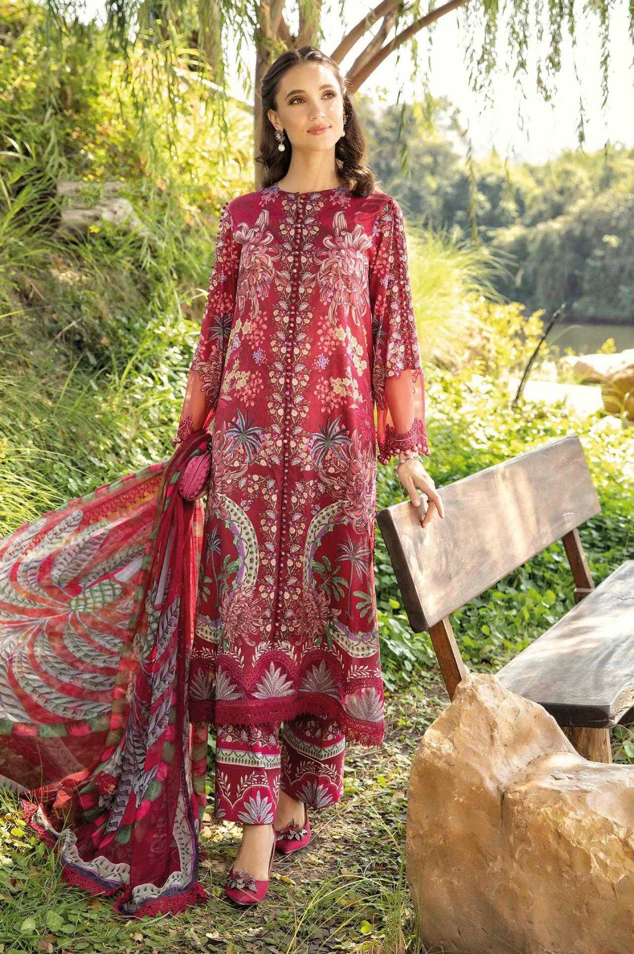 Deepsy Maria B Mprints 25 Catalog Cotton Dupatta wholesale ladies salwar kameez