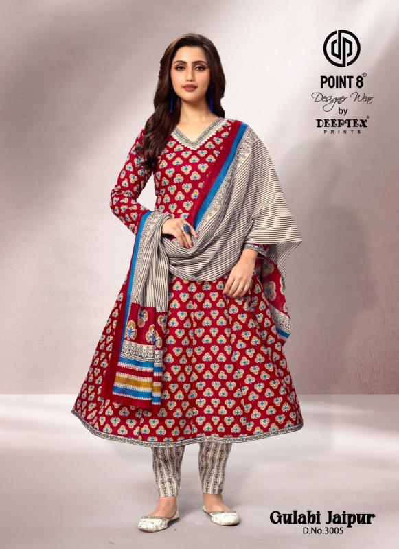 Deeptex Gulabi Jaipur Vol-3 – Anarkali Kurti With Pant & Dupatta - Wholesale Catalog