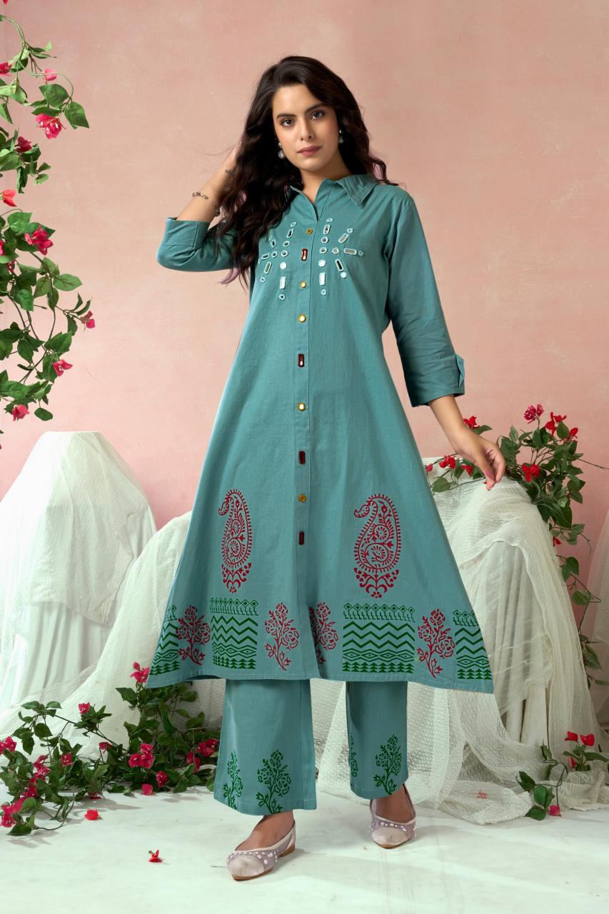 Felocity cotton flex vol 1 catalog mirror work kurtis online india