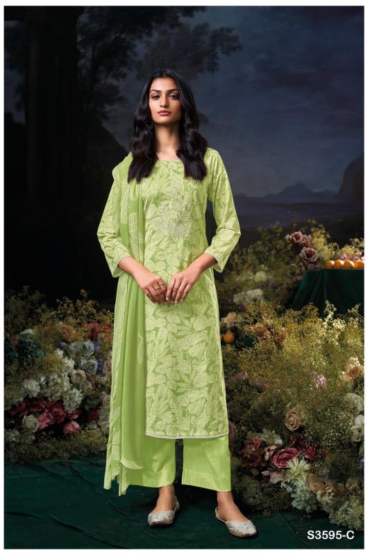 Ganga Chetna 3595 catalog surat salwar kameez online shopping