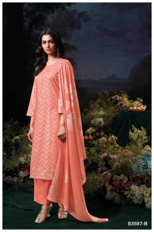 Ganga Divita 3597 catalog wholesale unstitched salwar kameez material