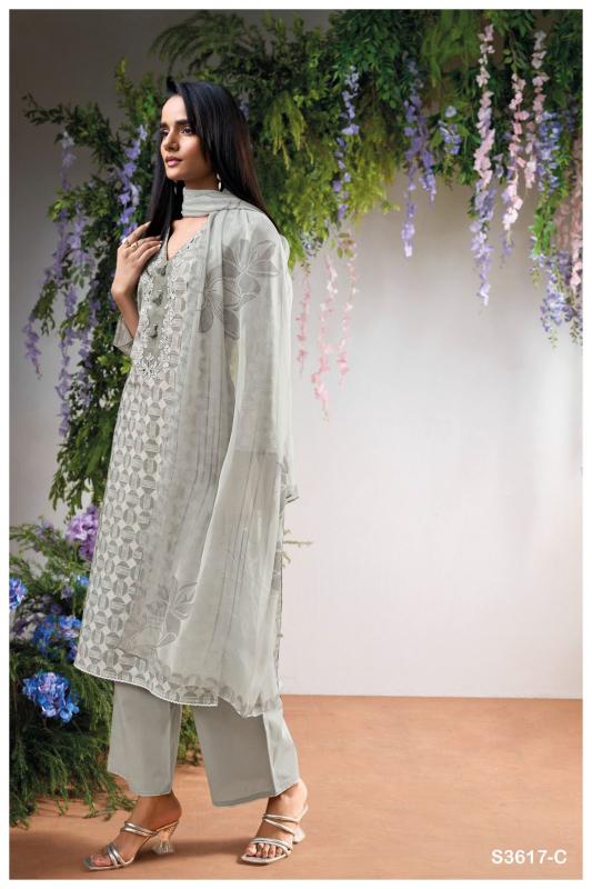 Ganga Evaraah 3617 catalog salwar kameez materials wholesale bangalore
