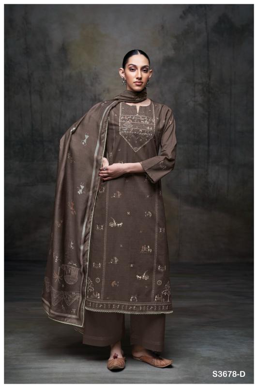 Ganga Ipsita 3678 catalog designer salwar kameez surat