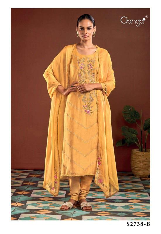 Ganga Larah 2738 catalog designer salwar kameez wholesale in surat