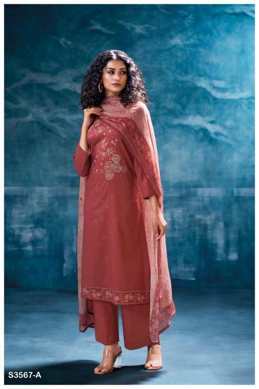 Ganga Pujita 3567 catalog unstitched salwar kameez wholesalers in india
