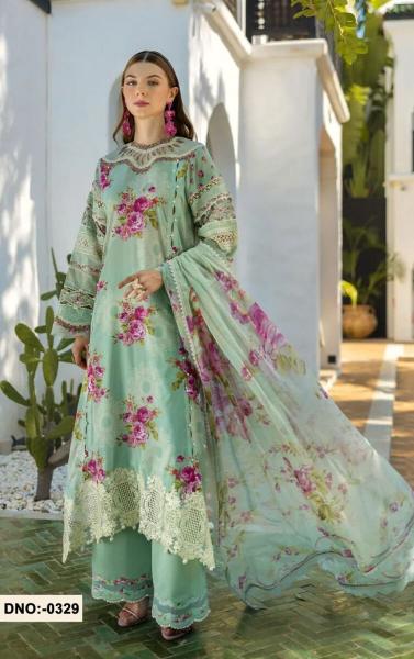 Hazzel 0329 & 0330 catalog Cotton Dupatta wholesale pakistani suits in hyderabad
