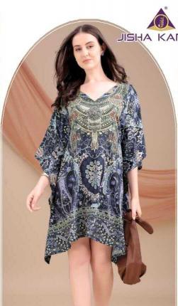 Jisha Kaftan Silk Poncho Vol 4 catalog buy kaftan kurti online india