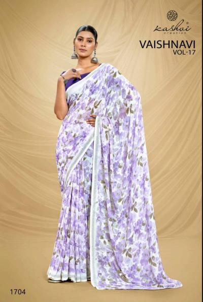 Kashvi Vaishnavi Vol 17 catalog printed sarees georgette surat