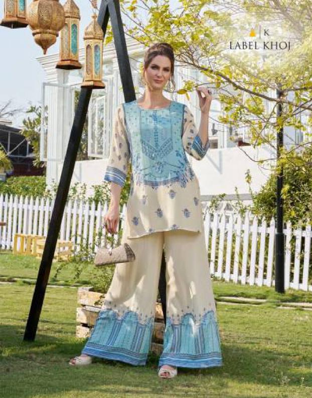 Lable Khoj catalog viscose muslin co ord set 