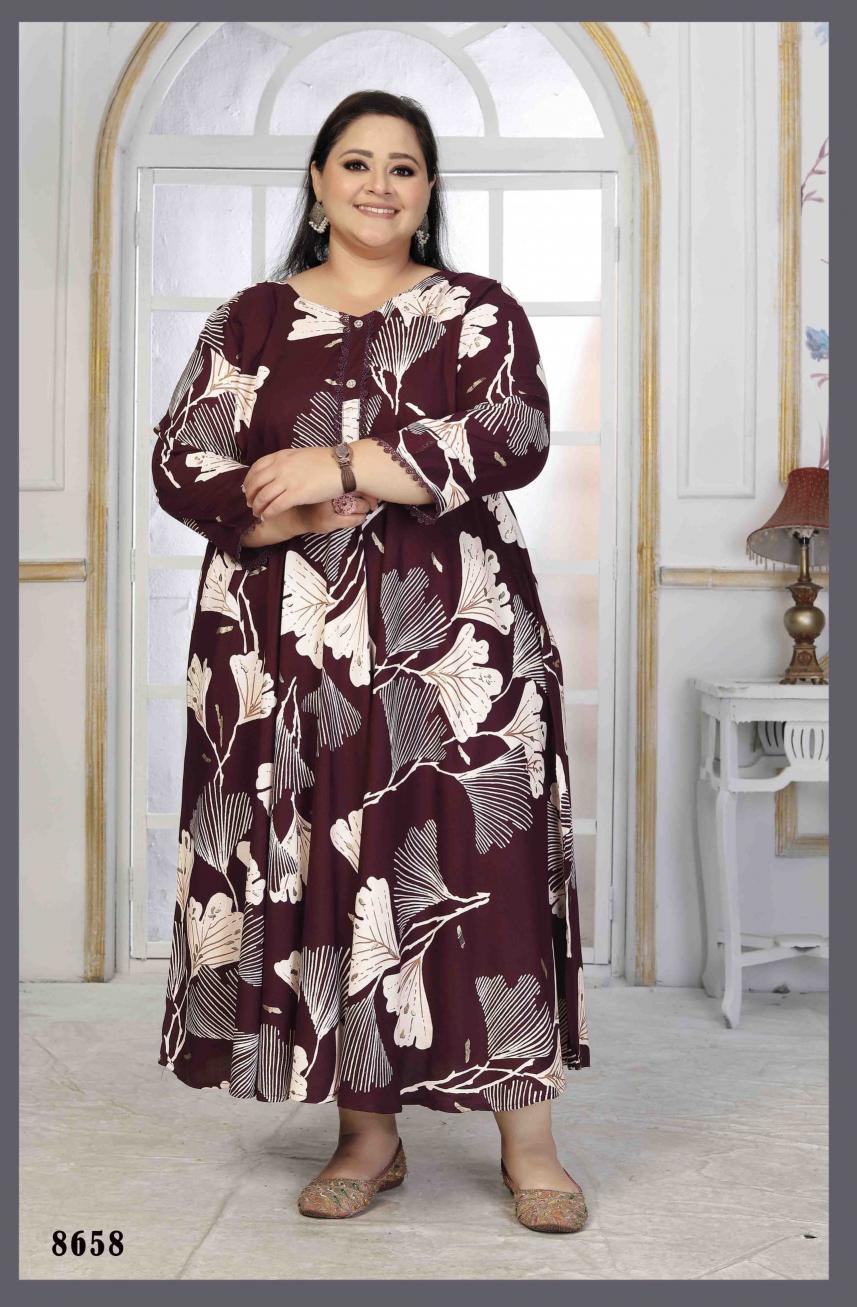 Moksh International Plus Size Color Vol 1 catalog indian long kurti plus size
