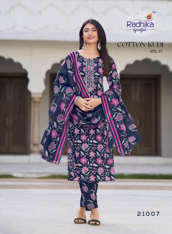 Radhika Lifestyle Cotton Kudi Vol 21 catalog indian cotton kurtis online