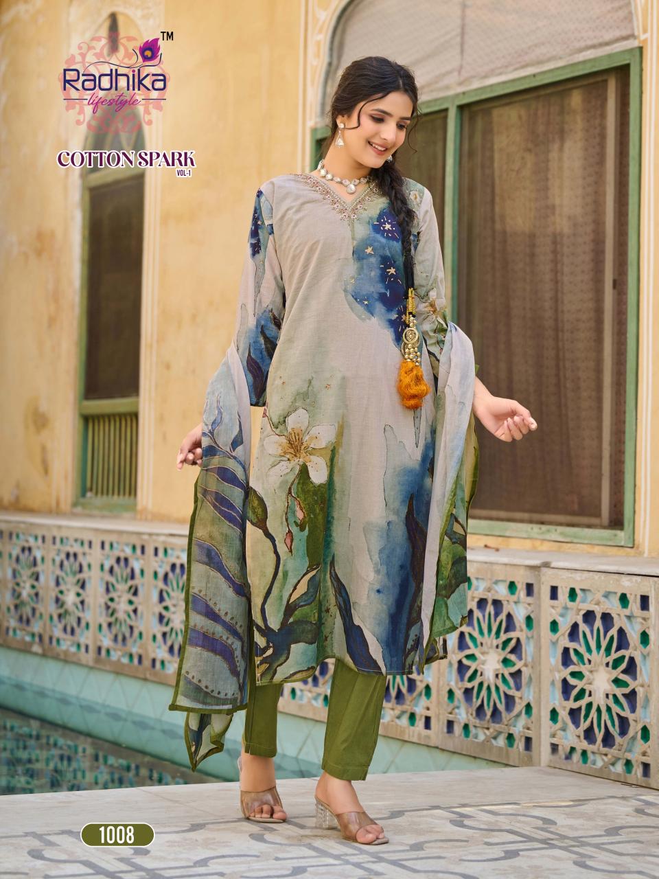 Radhika Lifestyle Cotton Spark Vol 1 Catalog cotton kurtis indian online