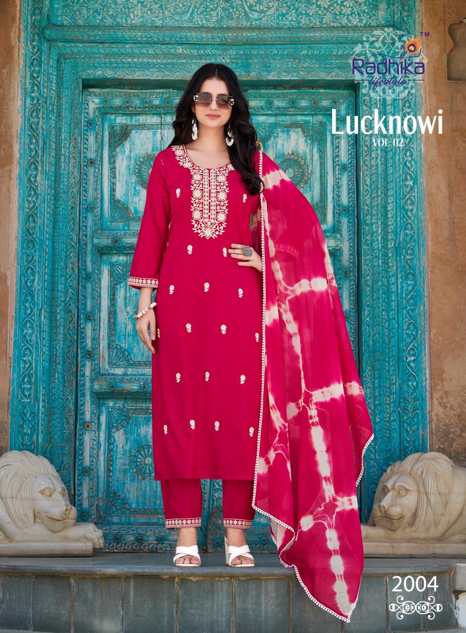 Radhika Lifestyle Lucknowi vol 2 catalog top 10 kurti brands in india