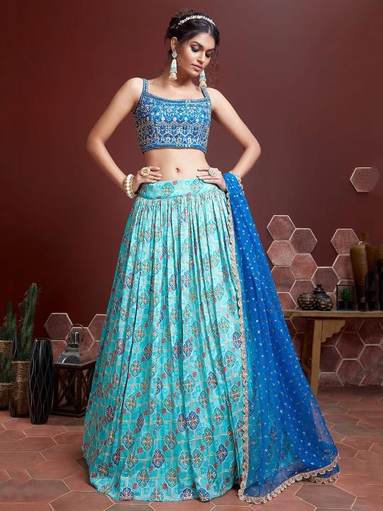 Sabella 109 SkyBlue catalog ethnic lehengas online india