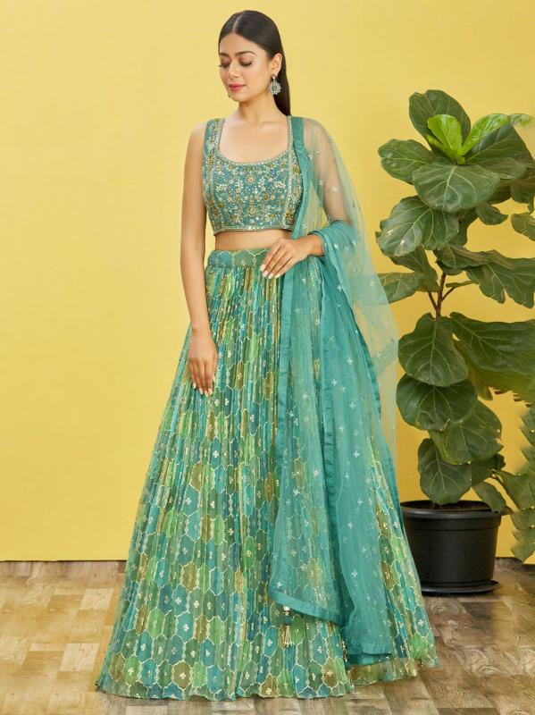 Sabella 111 Green catalog designer bridal lehenga online india