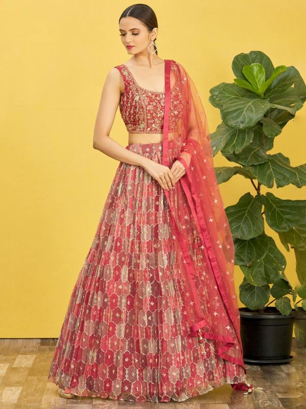 Sabella 111 Maroon catalog hsn code for lehenga choli in india