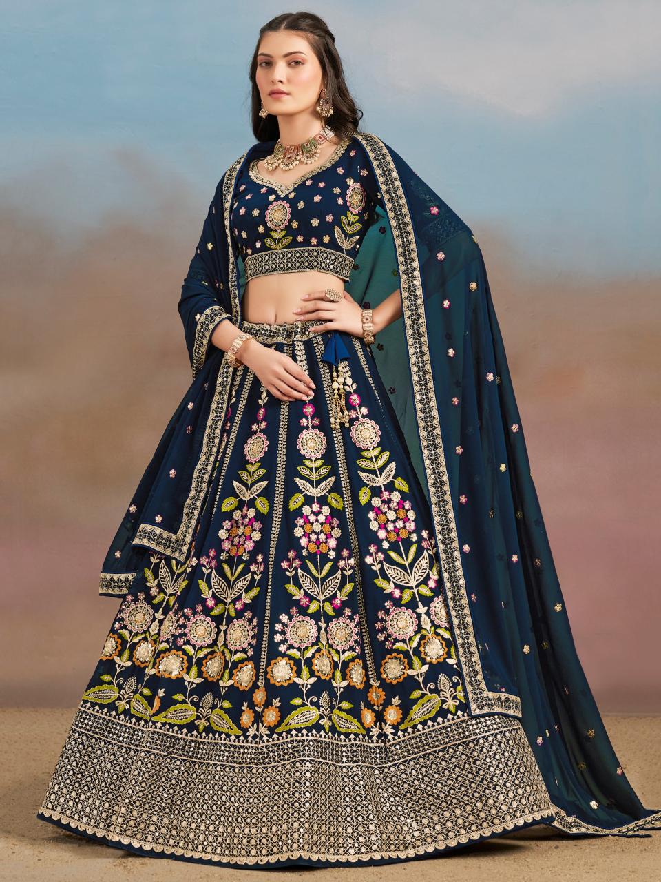 Sabella 6008 Blue catalog lehenga choli india online shopping