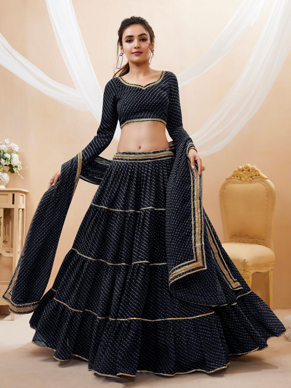 Sabella 602 Black catalog black lehenga online india