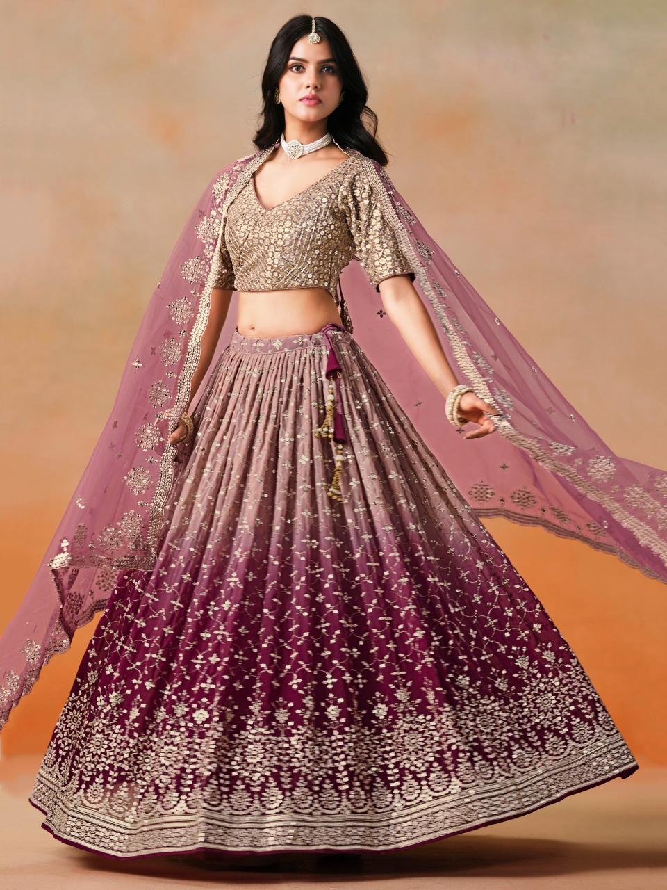 Sabella 7086 Maroon catalog best online lehenga sites in india