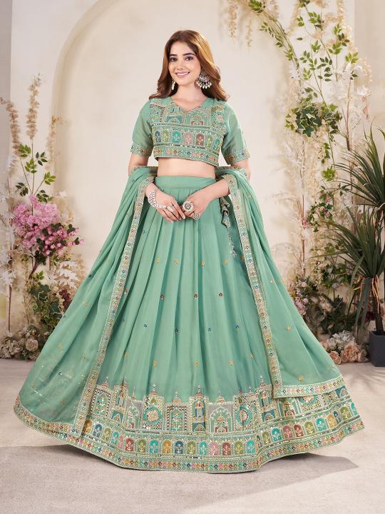 Sabella Georgette vol 5 catalog flared lehenga online indiac