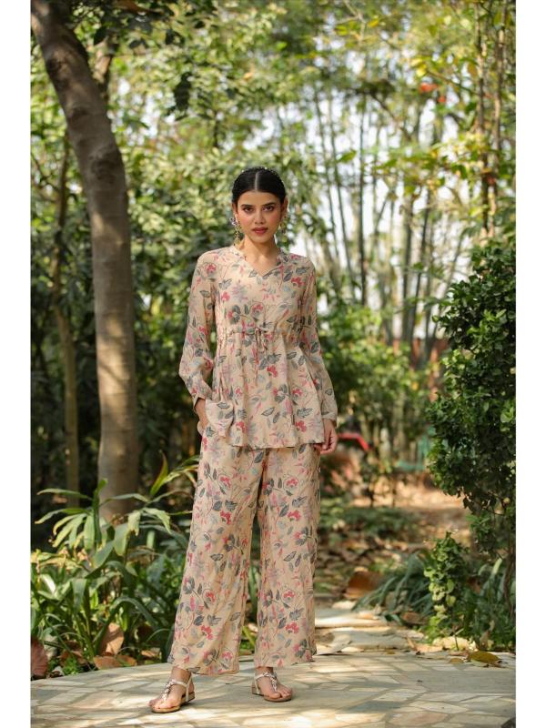 Sabella Muslin Silk Catalog modest co ord set
