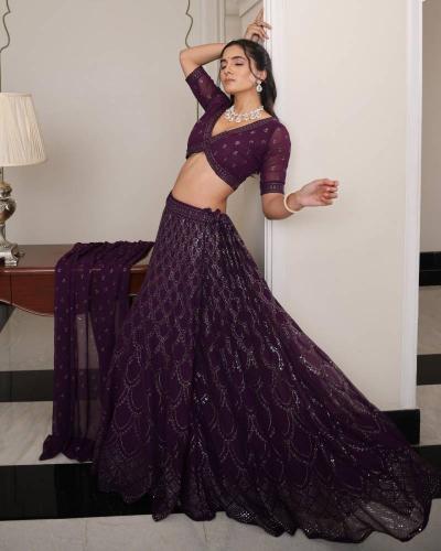 Sabella Nikhar Hit catalog Georgette wedding lehenga choli online india