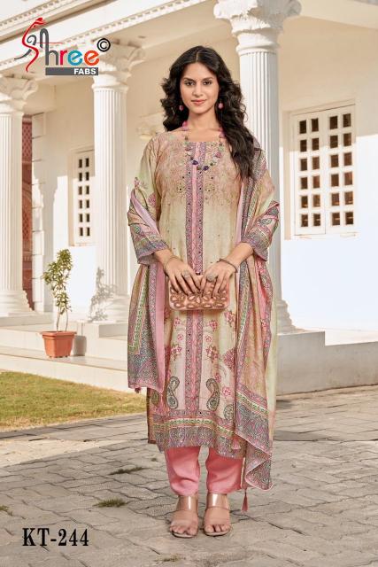 Shree Fabs KT 244 catalog unstitched pakistani suits wholesale