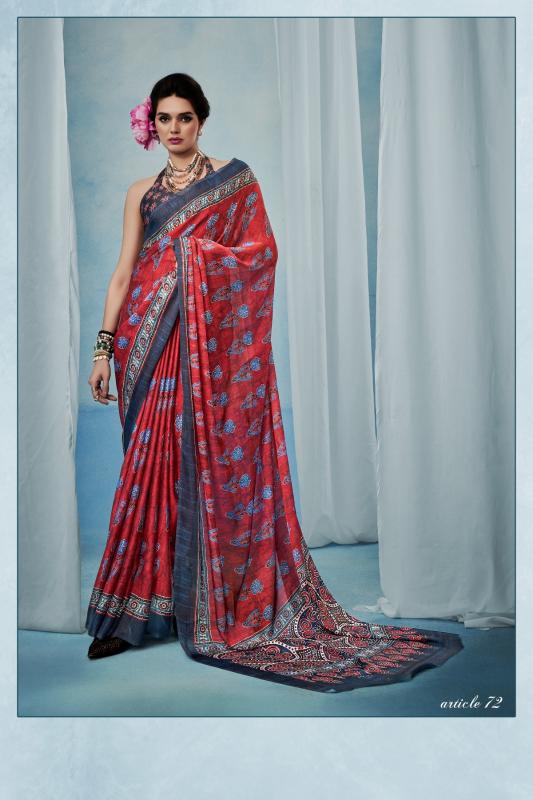 Sosy Ajrakh silk catalog surat designer saree manufacturer