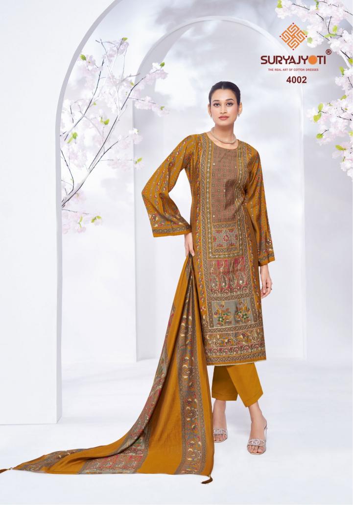 SuryaJyoti Kanchan Vol-04 - Dress Material - Wholesale Catalog