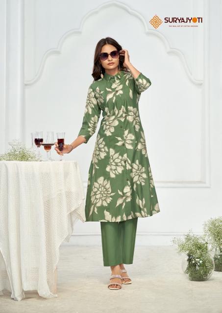 Suryajyoti Nimisha Vol-1 – A-Line Kurti With Pant Cord Set - Wholesale Catalog