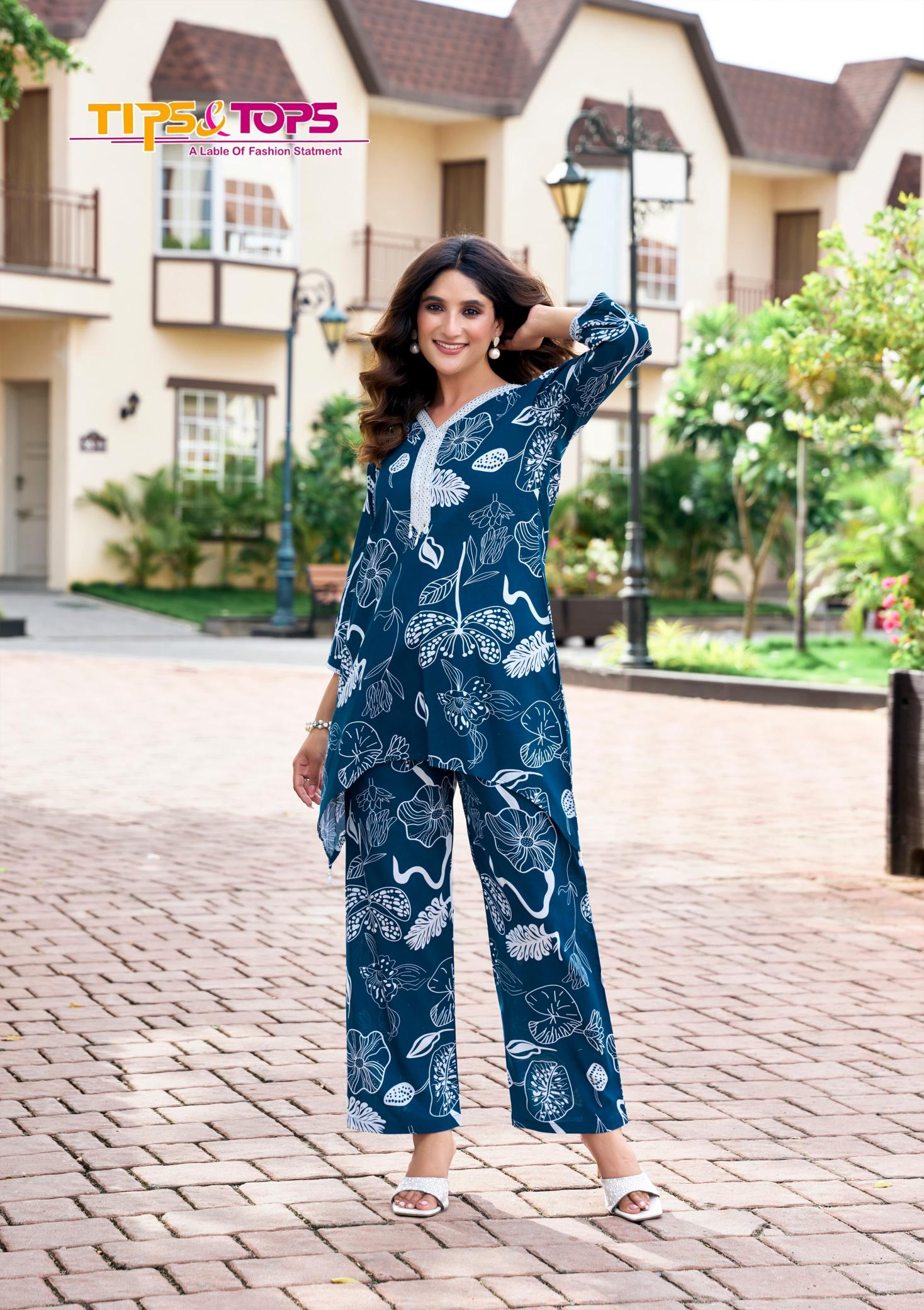 Tips & Tops Lifestyle vol 2 catalog reyon print wholesale co ord sets manufacturers in india