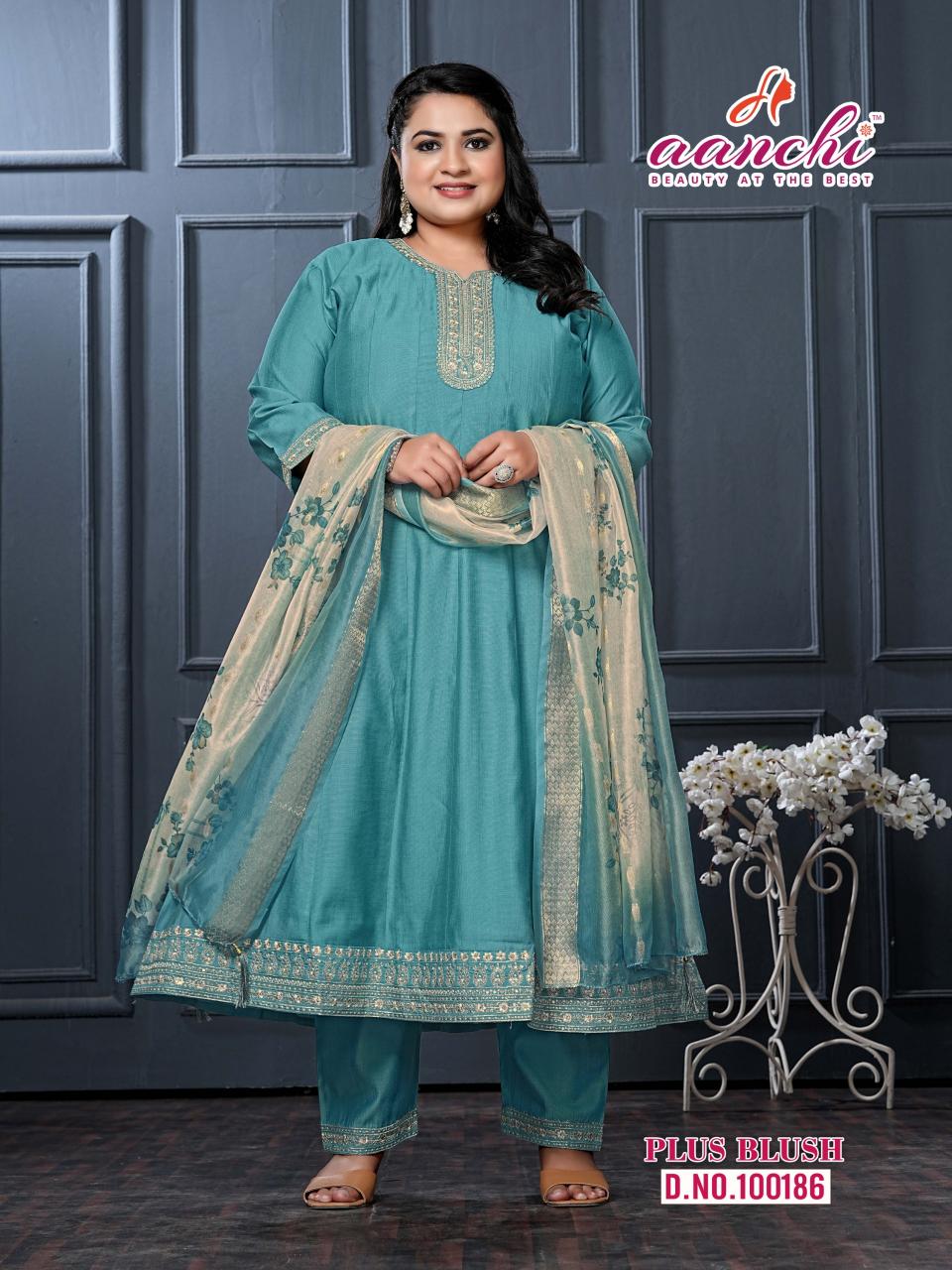Aanchi Plus Blush catalog plus size kurti in india