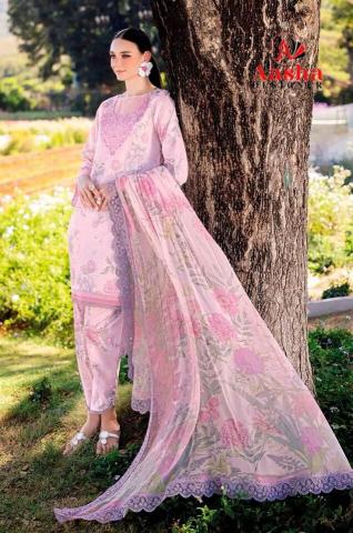 Aasha 1172 AB catalog Cotton Dupatta pakistani suits wholesale online