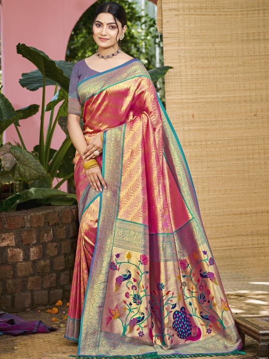 BUNAWAT -  Kanjivaram Silk Woven Work Traditional Saree