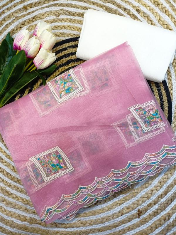 Dazira Fancy Organza catalog famous saree manufacturer in surat 