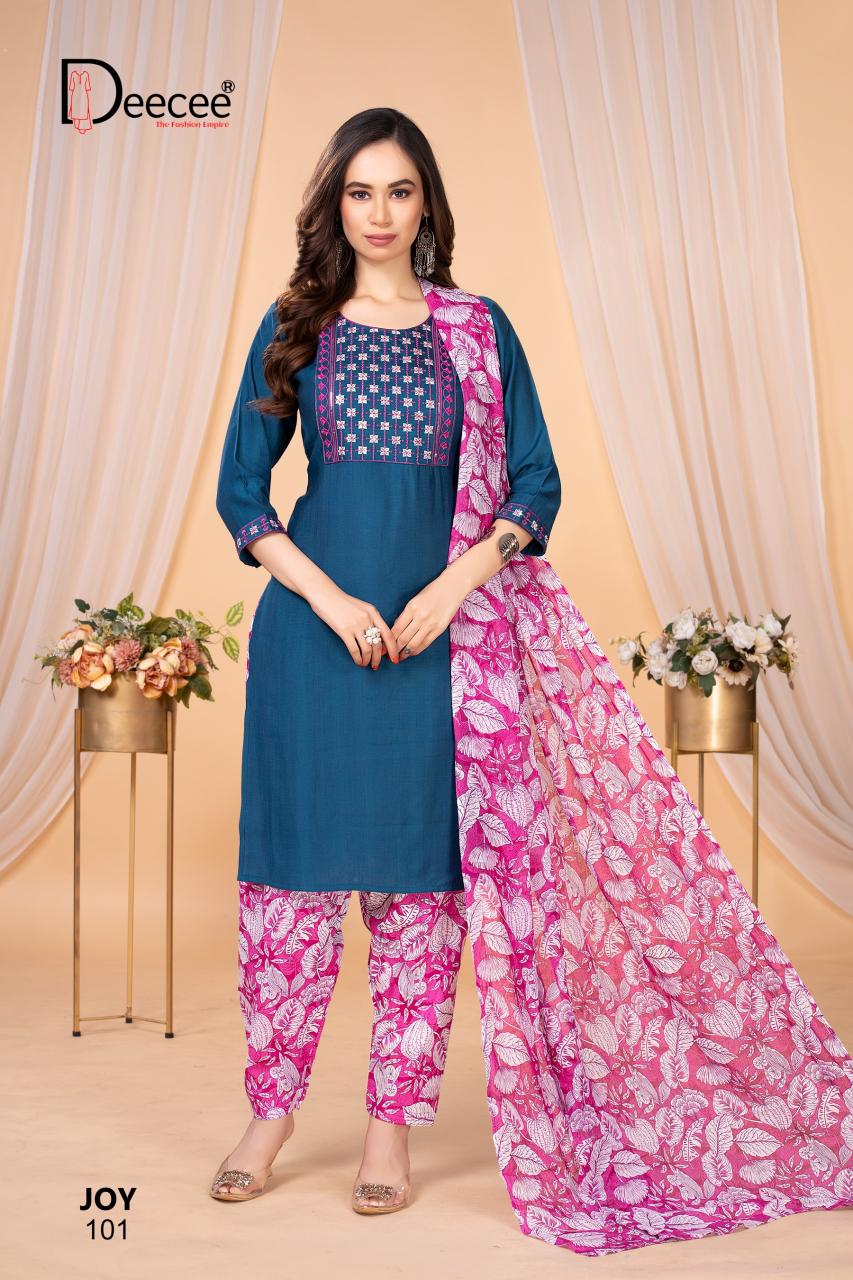 Deecee Joy catalog royal blue kurti online india