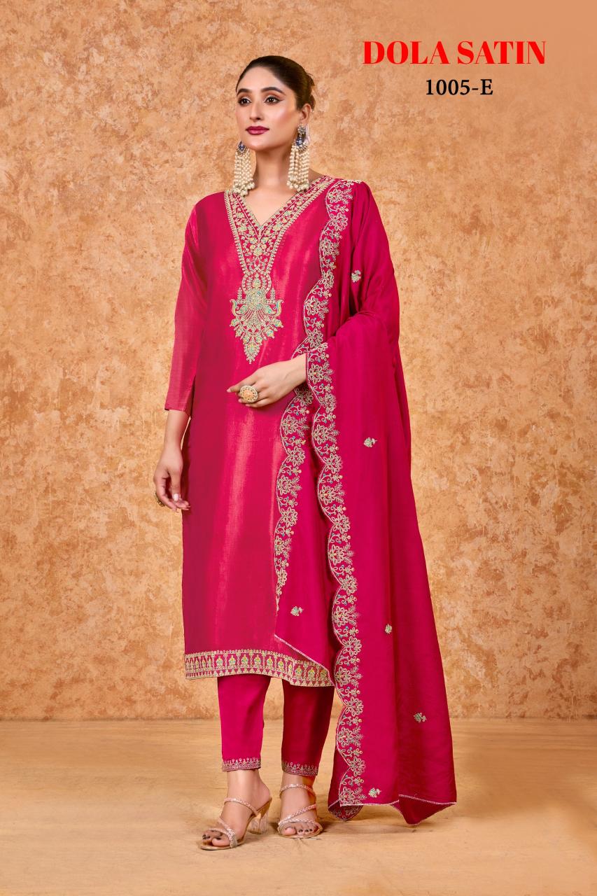 Felocity Dola satin ABCDE catalog kurti wholesaler in india