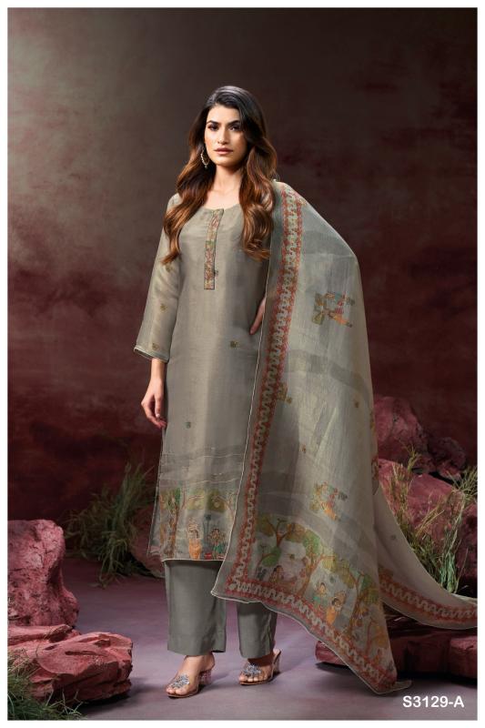 Ganga Aynslie 3129 catalog salwar kameez fabric wholesale