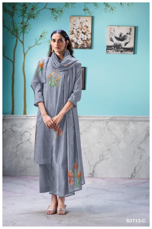 Ganga Elowen 3713 catalog salwar kameez wholesaler in surat