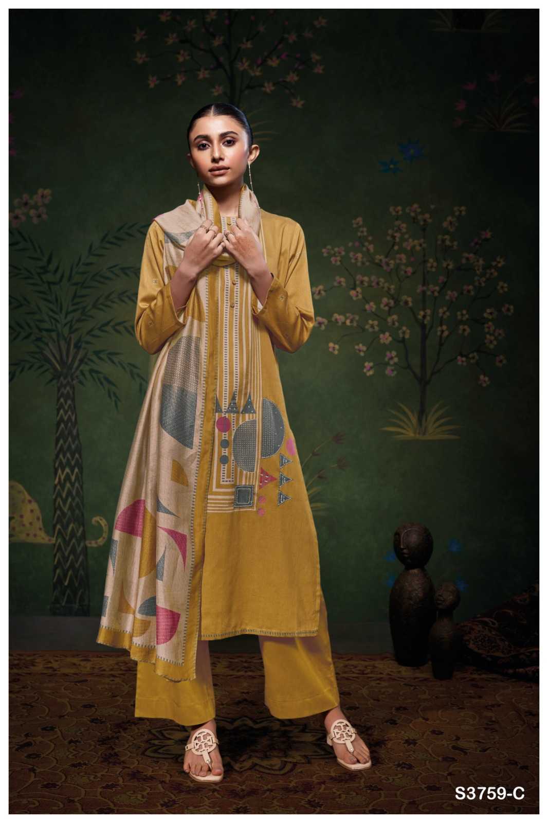 Ganga Eshleen 3759 catalog indian salwar kameez wholesaler