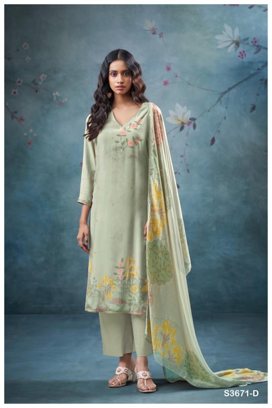 Ganga Sitara 3671 catalog wholesale daily wear salwar kameez 