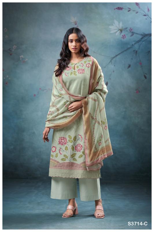 Ganga winter 3714 catalog salwar kameez india wholesale